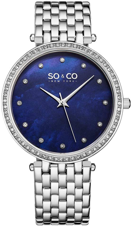 So & Co New York Damklocka 5334.3 Madison Blå/Stål Ø38 mm - So & Co New York