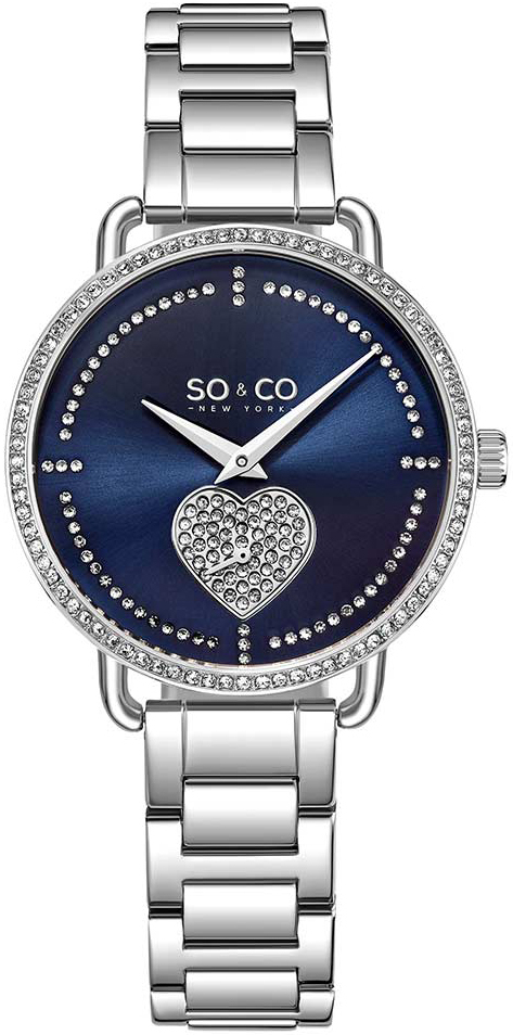 So & Co New York Damklocka 5524.2 Madison Blå/Stål Ø38 mm - So & Co New York