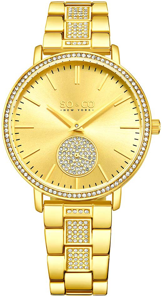 So & Co New York Damklocka 5525.3 Madison Guld/Gulguldtonat stål - So & Co New York