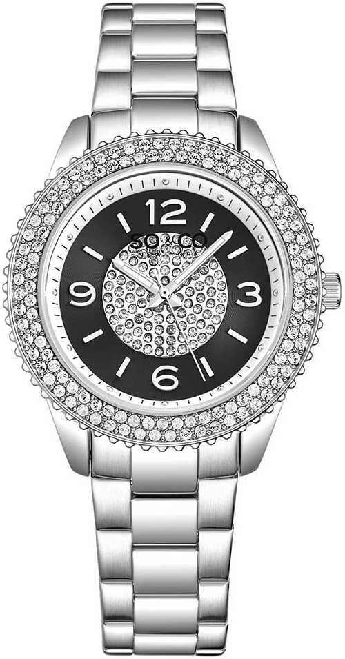 So & Co New York Damklocka 5532.2 Madison Svart/Stål Ø38 mm - So & Co New York