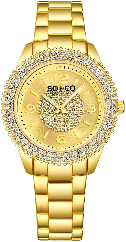 So & Co New York Damklocka 5532.3 Madison Guld/Gulguldtonat stål - So & Co New York