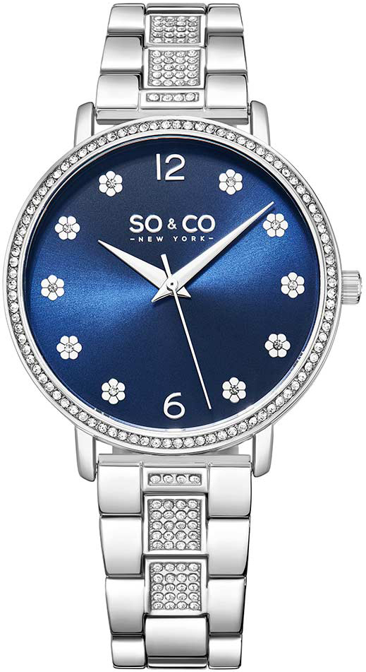 So & Co New York Damklocka 5574.2 Madison Blå/Stål Ø38 mm - So & Co New York