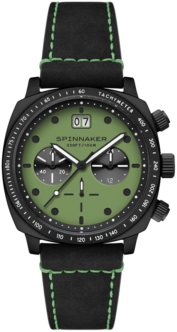 Spinnaker Herrklocka SP-5068-0A Hull Grön/Läder - Spinnaker