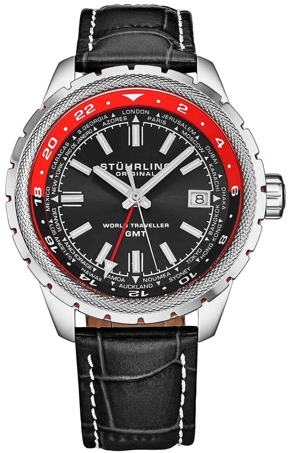 Stührling Original Herrklocka 1014.03 Aviator Global Voyager - Stührling Original