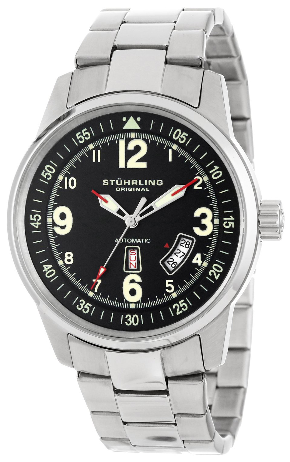 Stührling Original Herrklocka 378B.33111 Svart/Stål Ø46 mm - Stührling Original