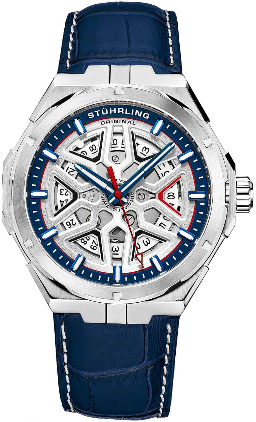 Stührling Original Herrklocka 379.02 Legacy Silverfärgad/Läder - Stührling Original