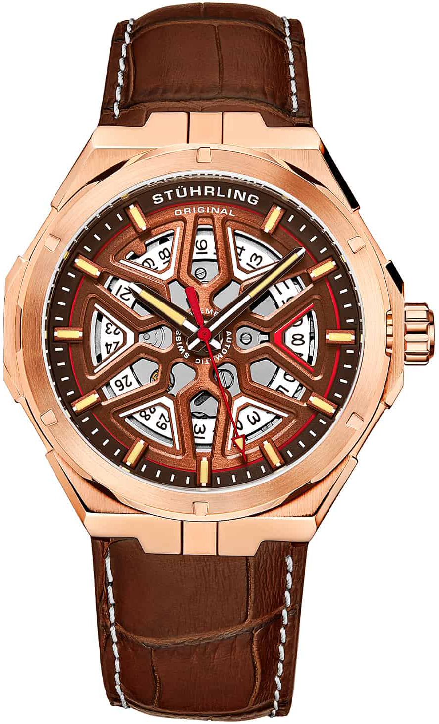 Stührling Original Herrklocka 379.05 Legacy Brun/Läder Ø44 mm - Stührling Original