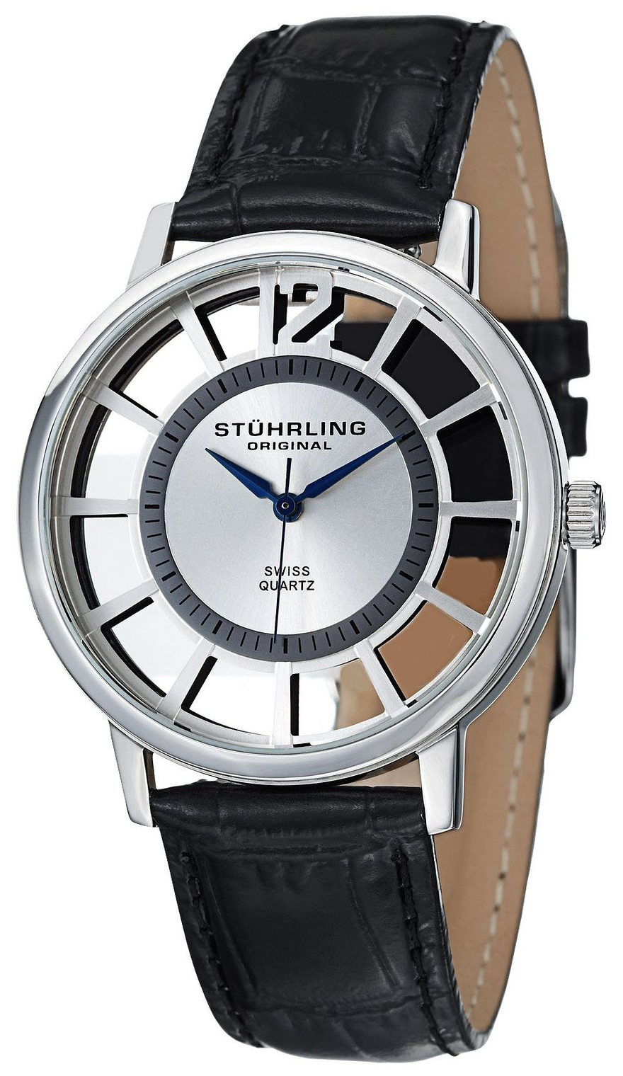 Stührling Original Herrklocka 388S.33152 Silverfärgad/Läder Ø40 mm - Stührling Original