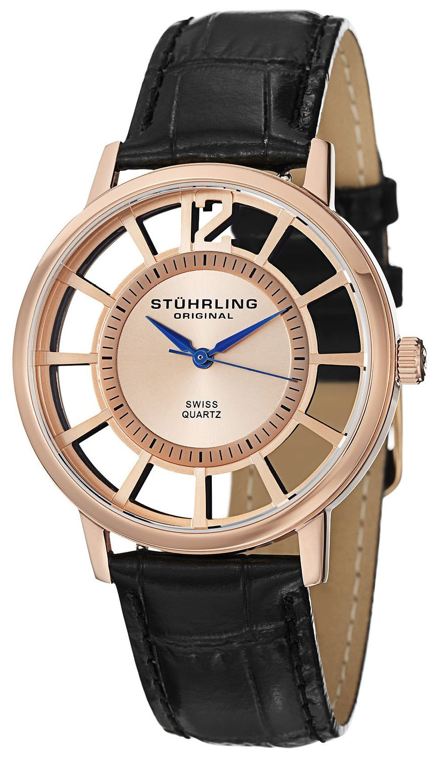 Stührling Original Herrklocka 388S.334514 Guldtonad/Läder Ø40 mm - Stührling Original