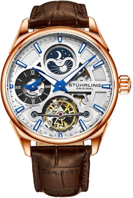 Stührling Original Herrklocka 3918.4 Legacy Silverfärgad/Läder - Stührling Original