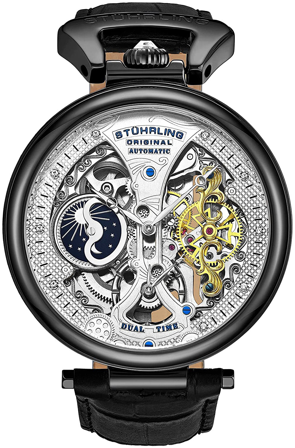 Stührling Original Herrklocka 3920.4 Legacy Silverfärgad/Läder - Stührling Original