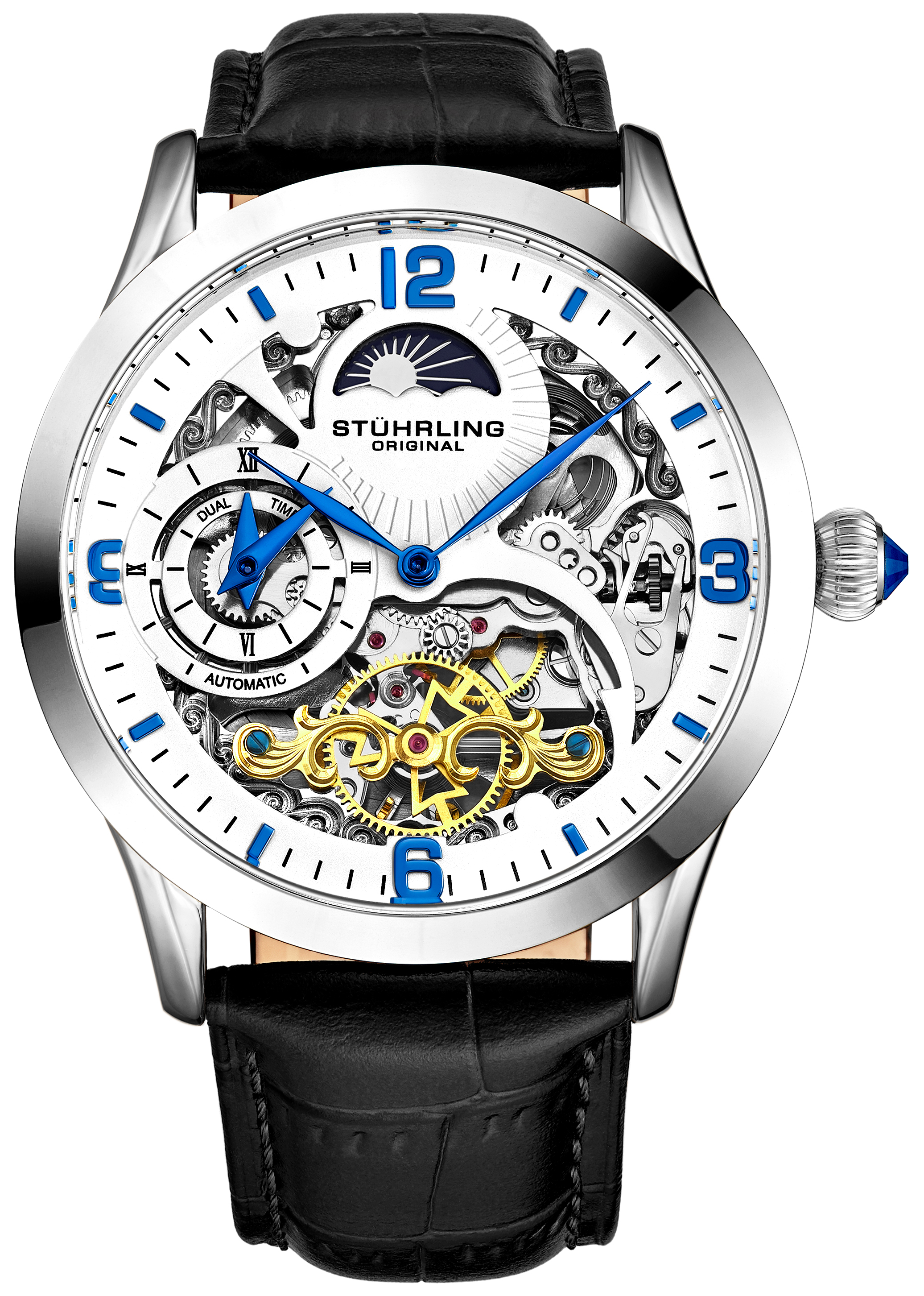 Stührling Original Herrklocka 3921.2 Legacy Silverfärgad/Läder - Stührling Original