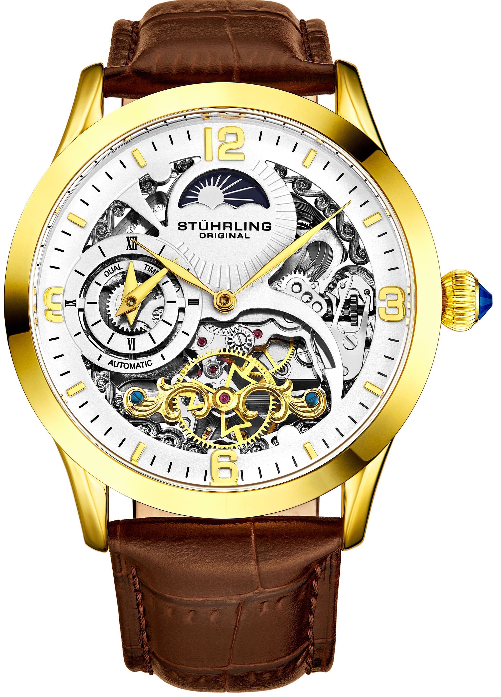 Stührling Original Herrklocka 3921.3 Legacy Silverfärgad/Läder - Stührling Original