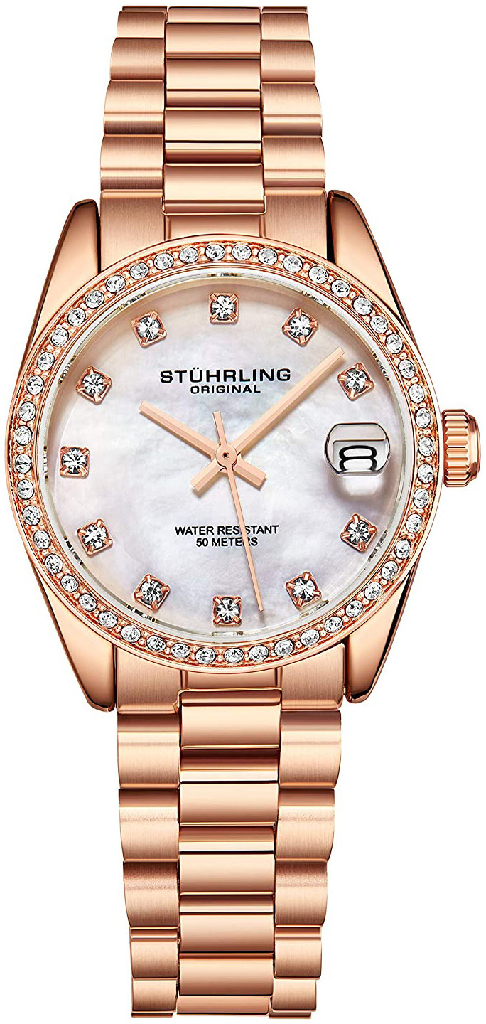 Stührling Original Damklocka 3936.4 Lineage Vit/Roséguldstonat - Stührling Original