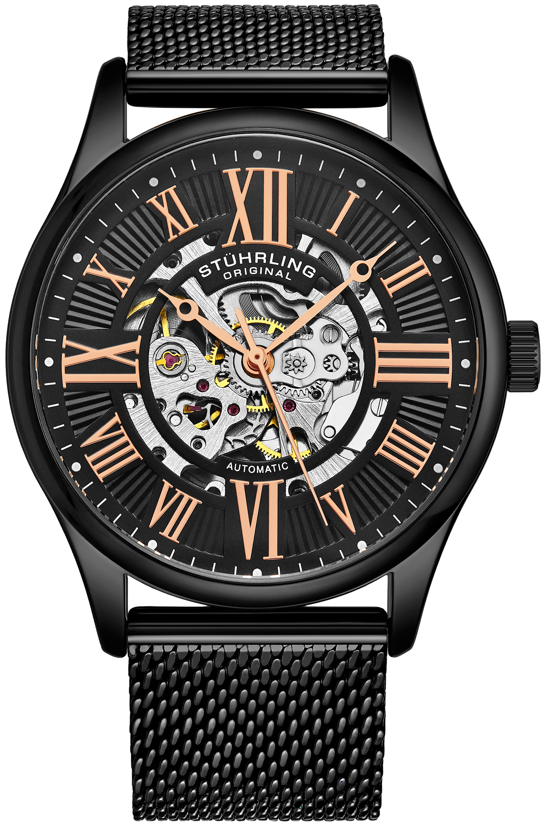 Stührling Original Herrklocka 3942M.3 Atrium Svart/Stål Ø47 mm - Stührling Original