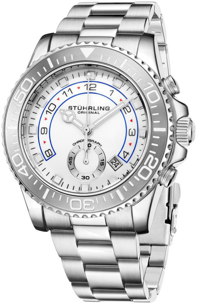 Stührling Original Herrklocka 3966.1 Aquadiver Vit/Stål Ø42 mm - Stührling Original