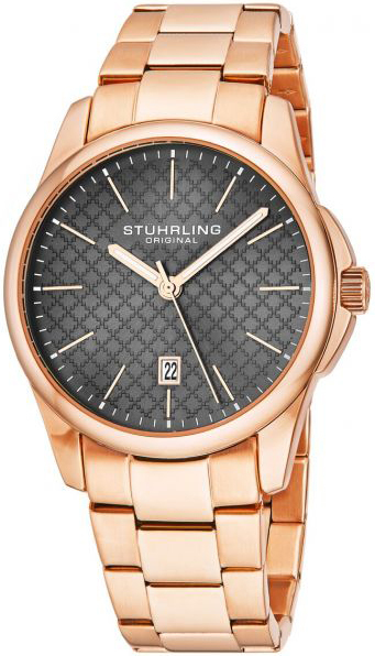 Stührling Original Herrklocka 3970.5 Symphony Grå/Roséguldstonat - Stührling Original
