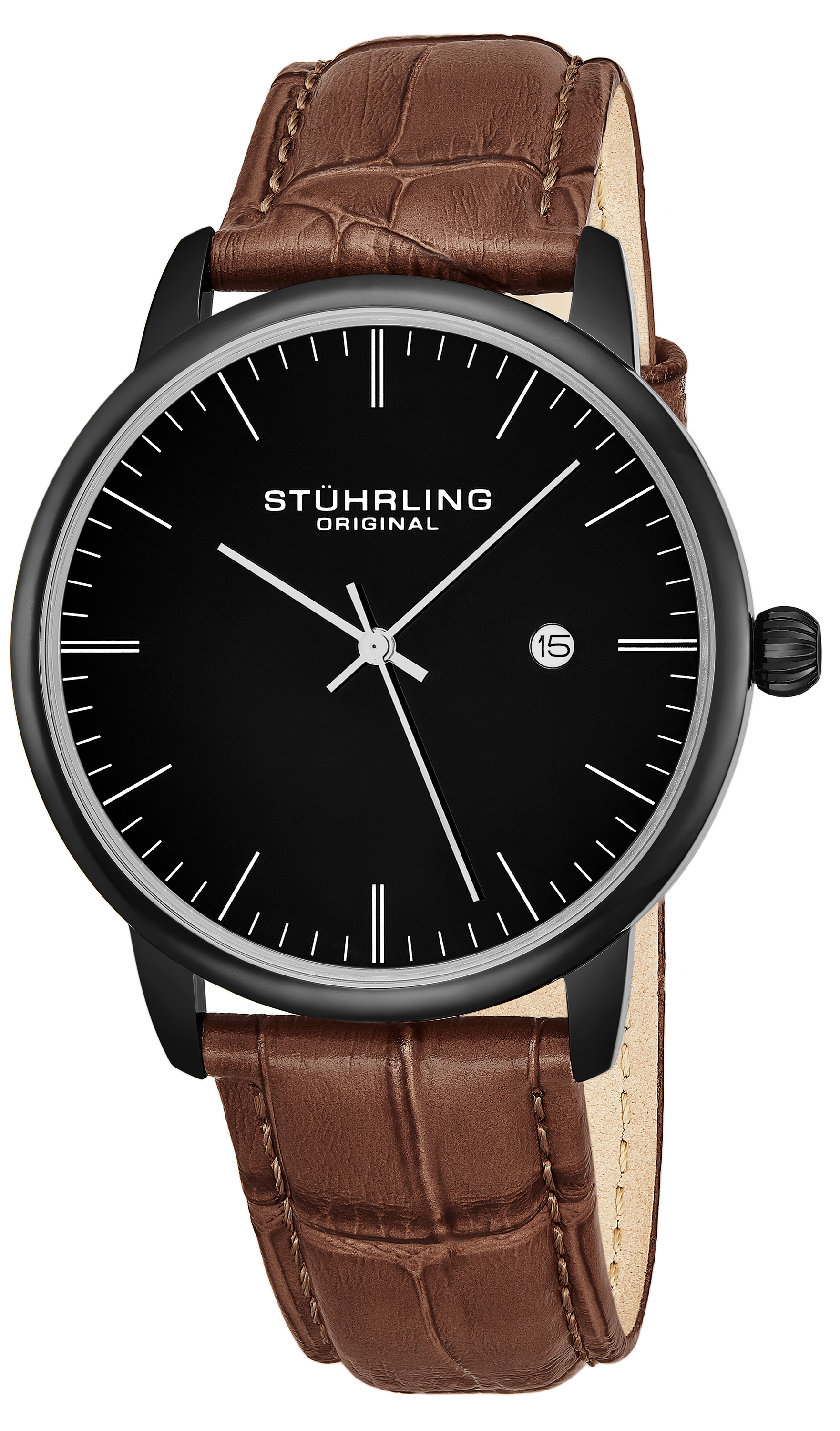Stührling Original Herrklocka 3997.5 Svart/Läder Ø38 mm - Stührling Original