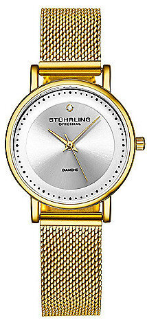 Stührling Original Damklocka 4005.3 Silverfärgad/Gulguldtonat stål - Stührling Original