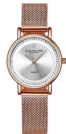 Stührling Original Damklocka 4005.4 Silverfärgad/Roséguldstonat - Stührling Original
