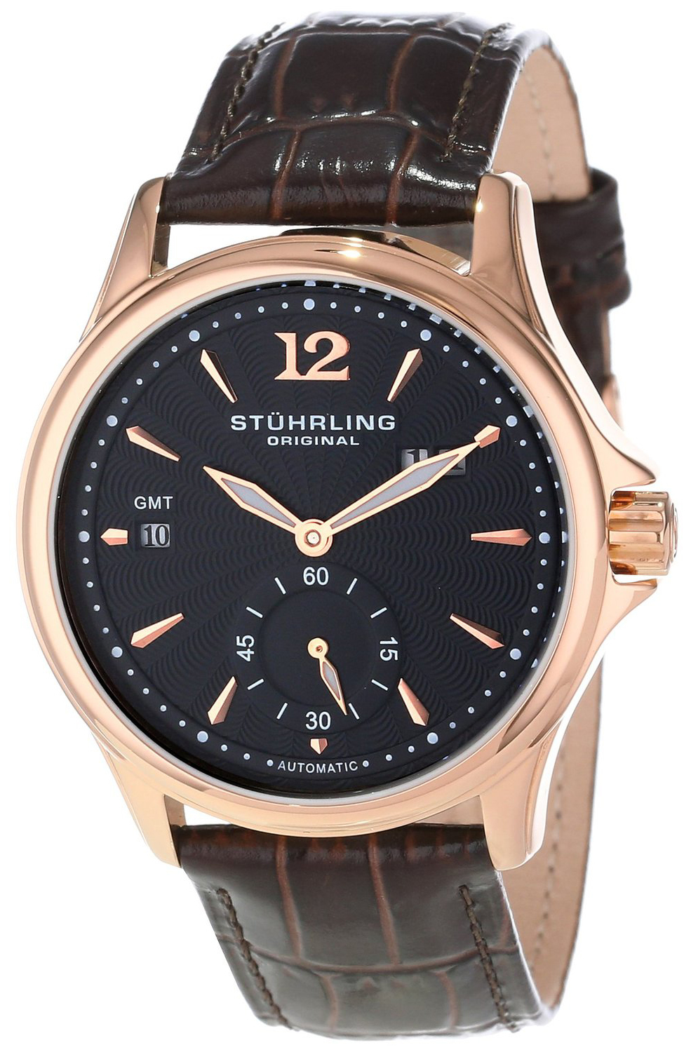 Stührling Original Herrklocka 483.3345K51 Svart/Läder Ø42 mm - Stührling Original