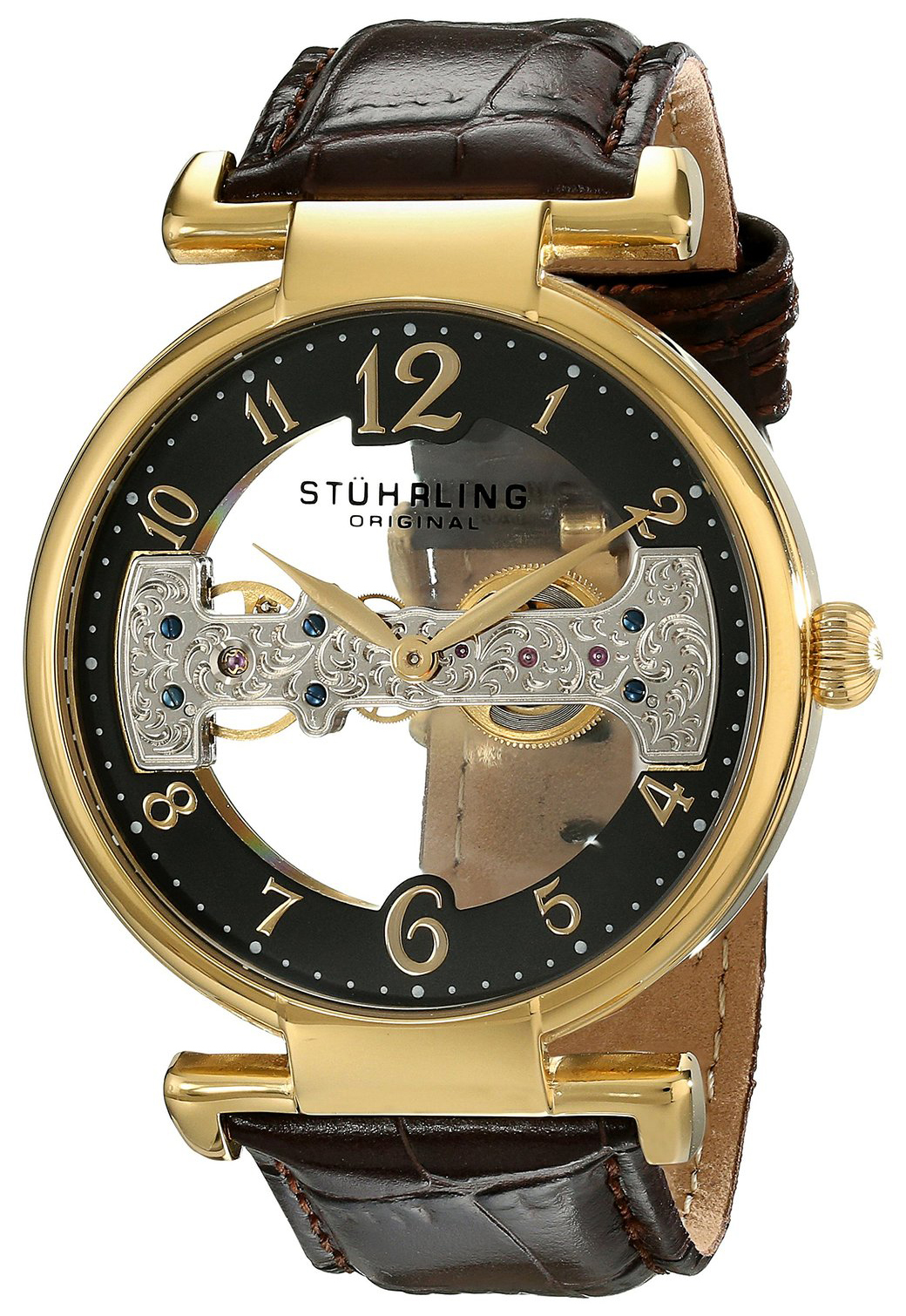 Stührling Original 99999 Herrklocka 667.03 Svart/Läder Ø46 mm - Stührling Original