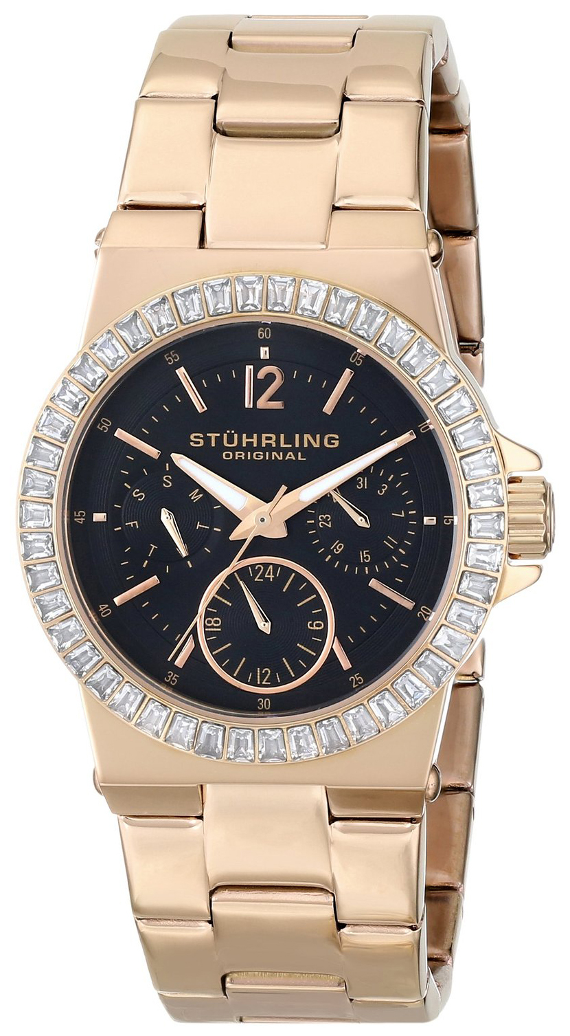 Stührling Original Damklocka 700.03 Svart/Roséguldstonat stål Ø35 - Stührling Original