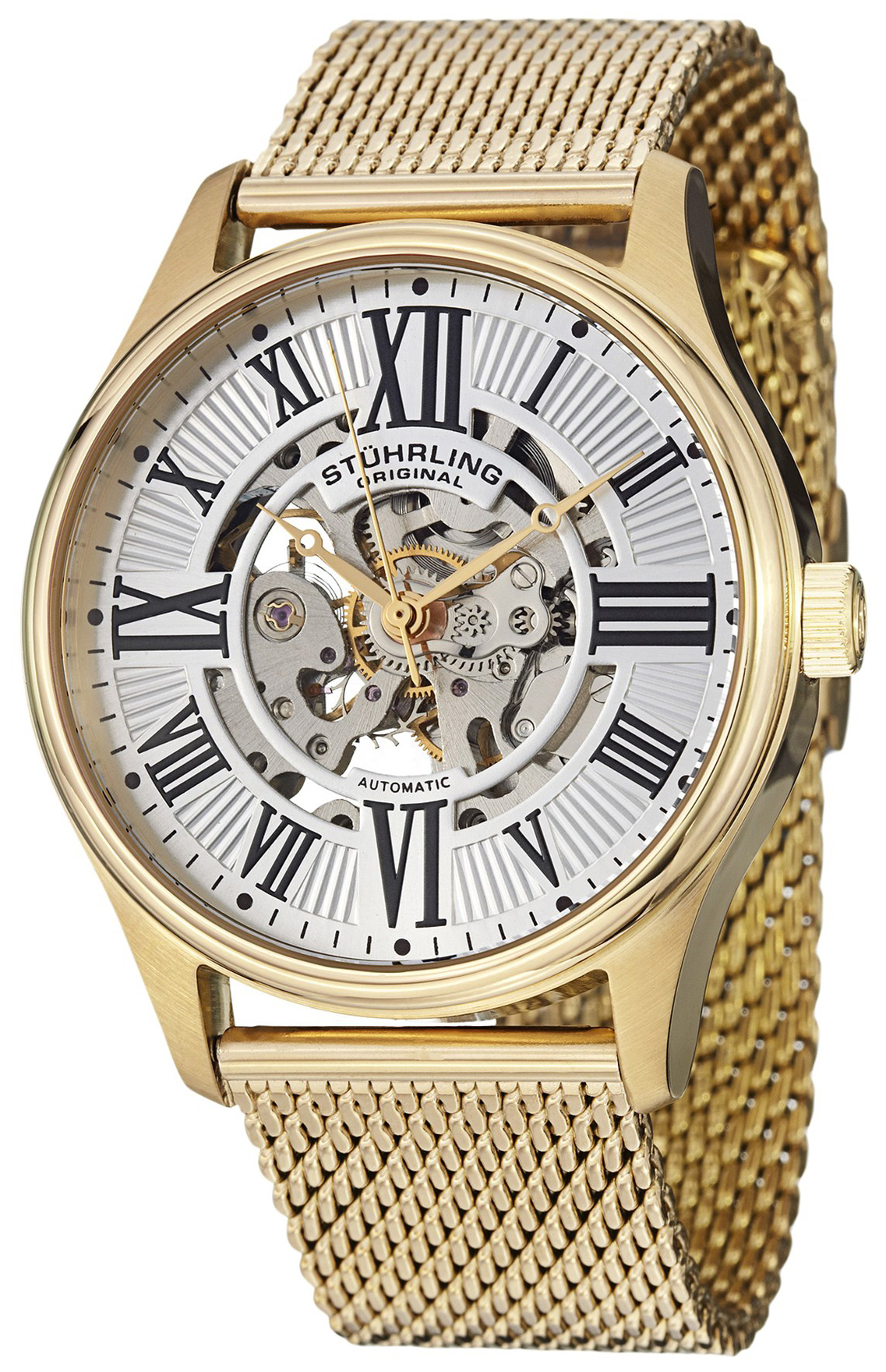 Stührling Original Herrklocka 747M.04 Silverfärgad/Gulguldtonat - Stührling Original