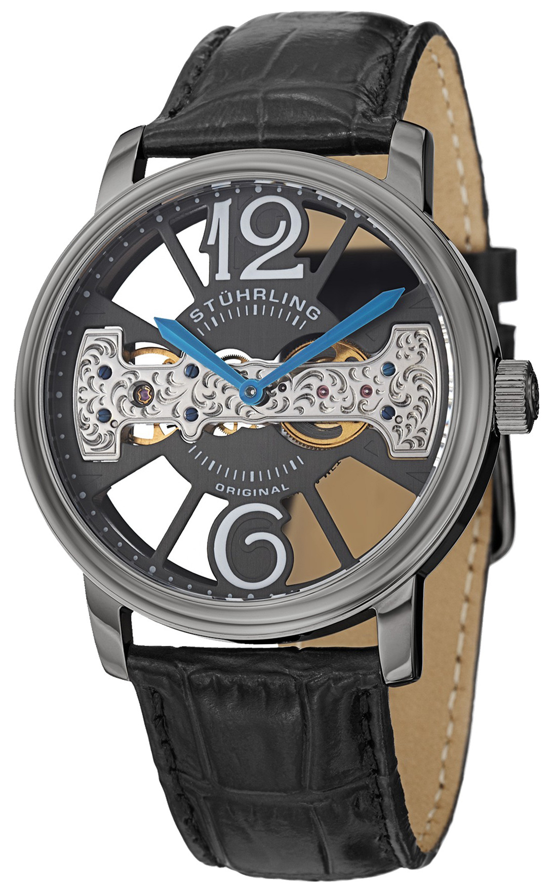 Stührling Original Herrklocka 785.02 Classic Winchester Grå/Läder - Stührling Original