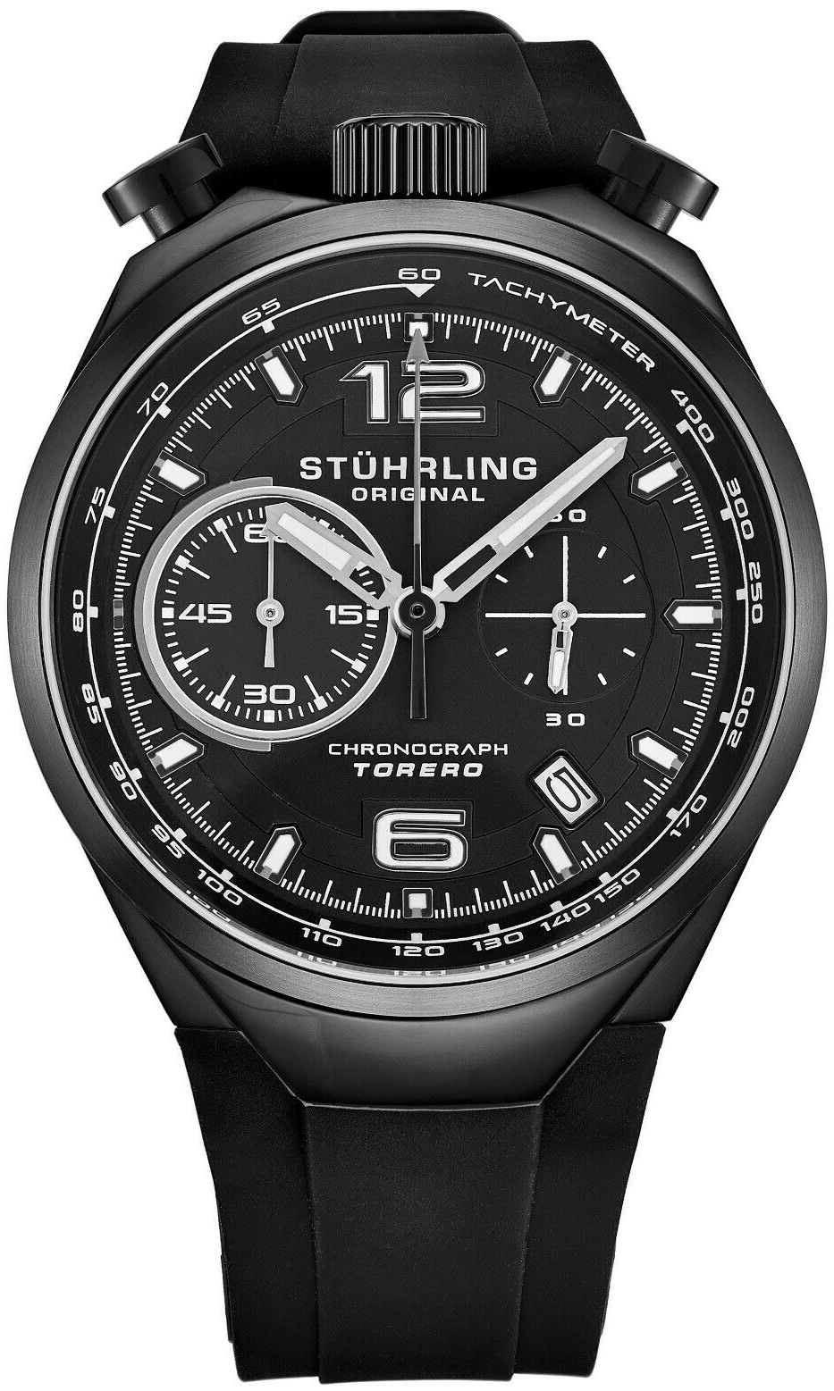 Stührling Original Herrklocka 894.03 Torero Svart/Gummi Ø42 mm - Stührling Original