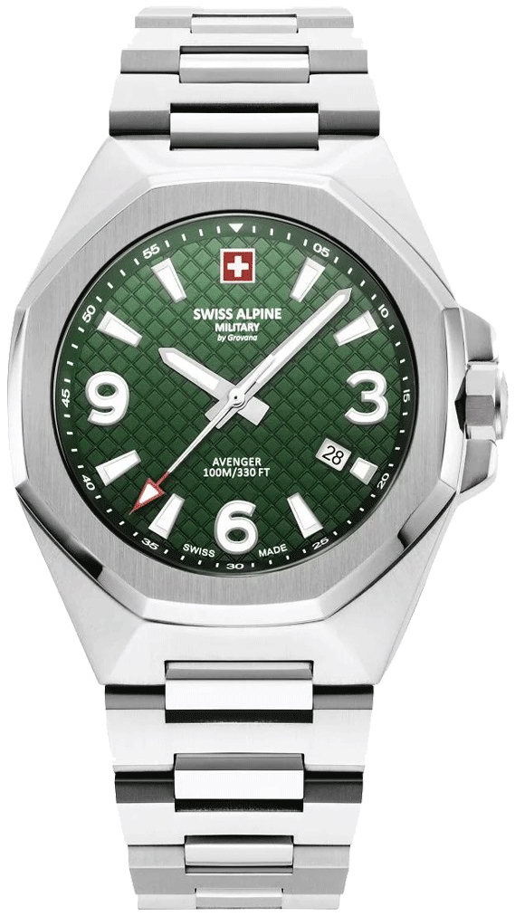 Swiss Alpine Military Herrklocka 7005.1134 Typhoon Gr&ouml;n/St&aring;l &Oslash;42 mm