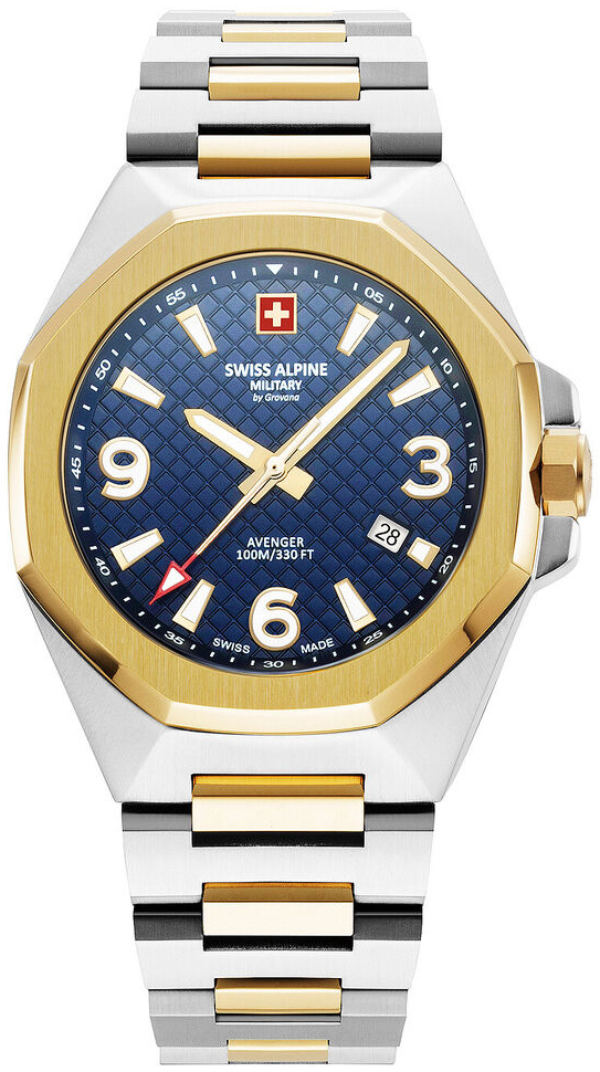 Swiss Alpine Military Herrklocka 7005.1145 Typhoon Blå/Gulguldtonat - Swiss Alpine Military