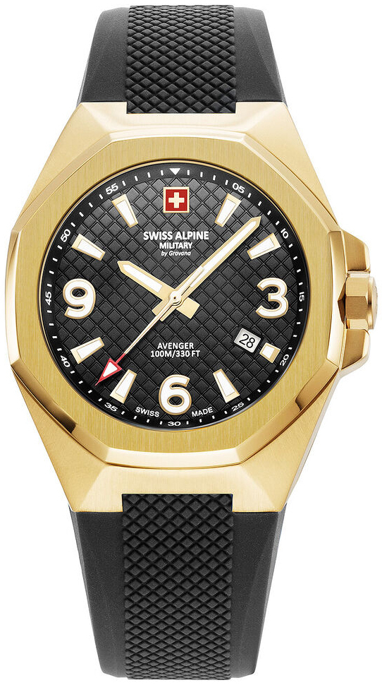 Swiss Alpine Military Herrklocka 7005.1817 Typhoon Svart/Gummi Ø42 mm - Swiss Alpine Military