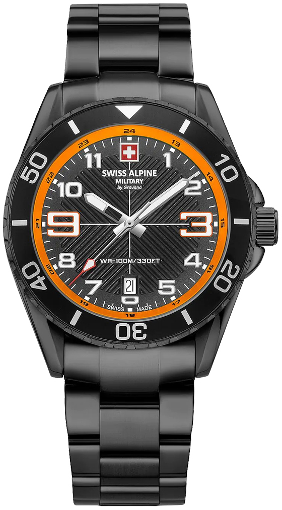 Swiss Alpine Military Herrklocka 7029.1179 Raptor Svart/Stål Ø42 mm - Swiss Alpine Military