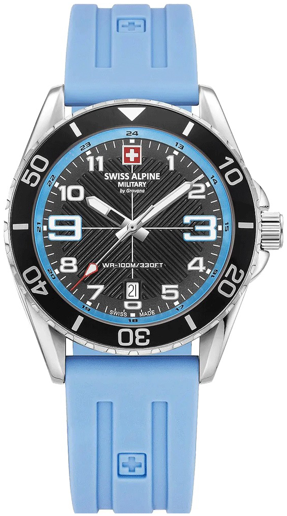 Swiss Alpine Military Herrklocka 7029.1831 Raptor Svart/Gummi Ø42 mm - Swiss Alpine Military