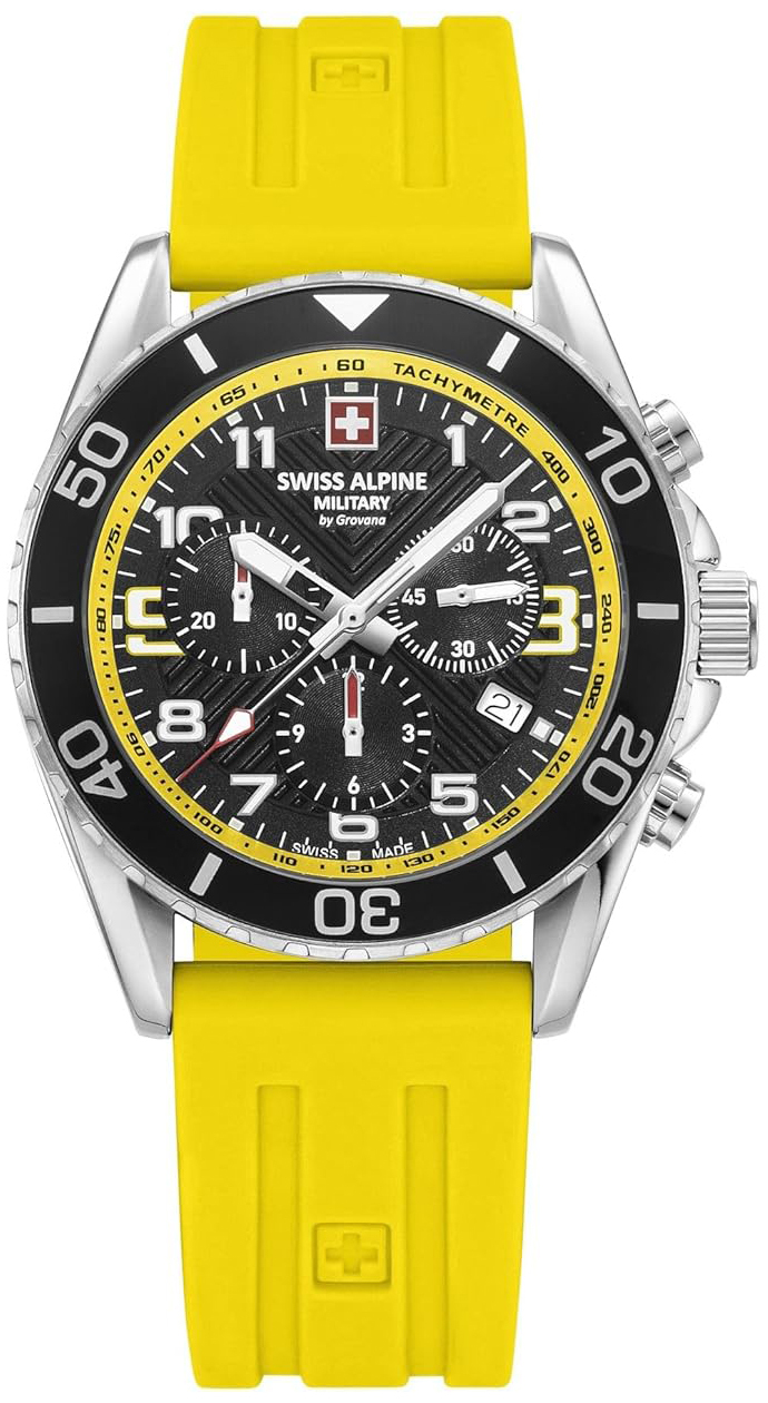 Swiss Alpine Military Herrklocka 7029.9838 Raptor Svart/Gummi &Oslash;42 mm