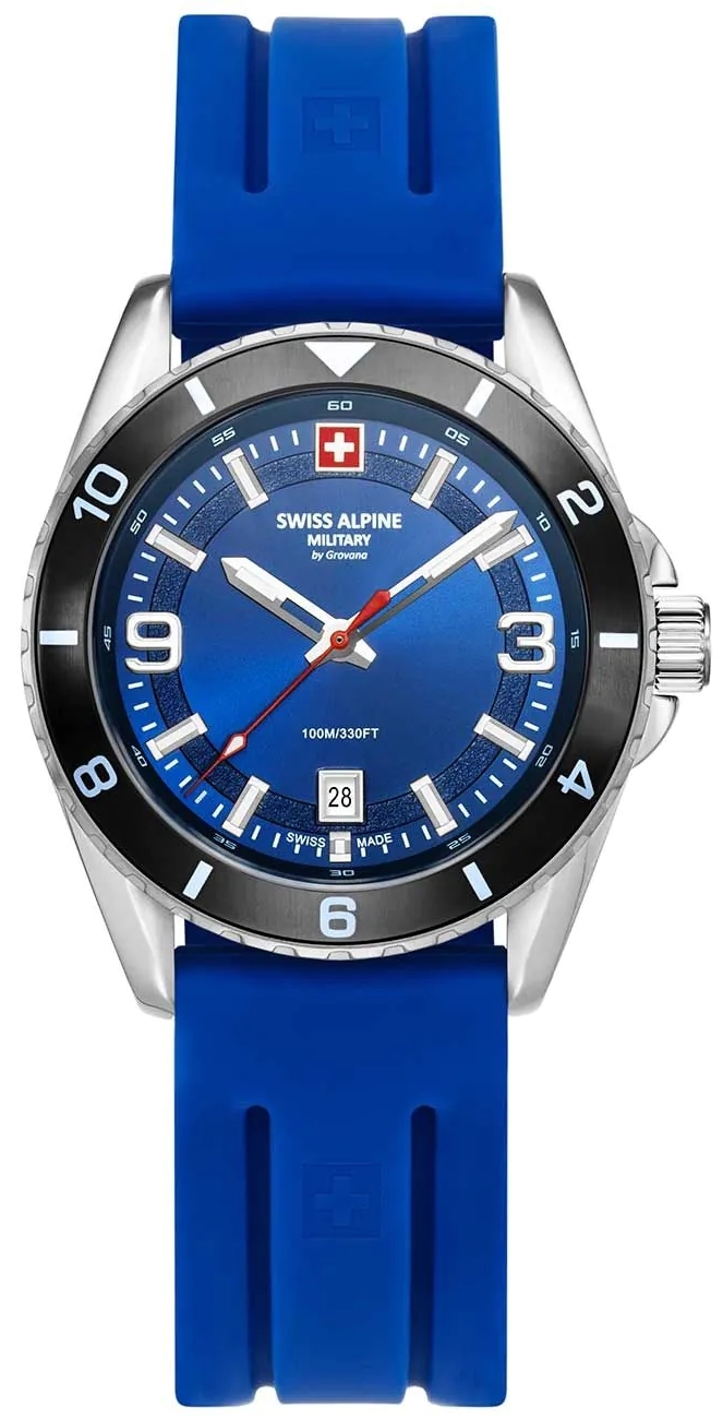 Swiss Alpine Military Herrklocka 7034.1836 Sierra Blå/Gummi Ø42 mm - Swiss Alpine Military