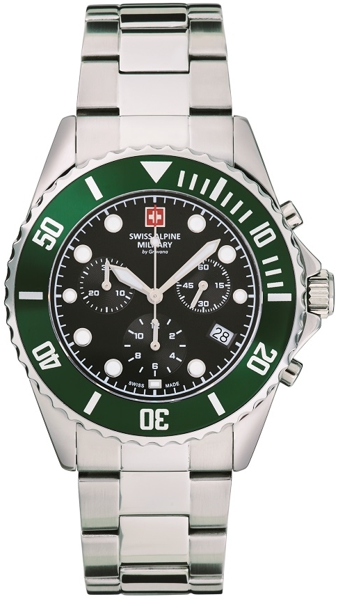 Swiss Alpine Military Herrklocka 7053.9133 Master Diver Svart/Stål - Swiss Alpine Military