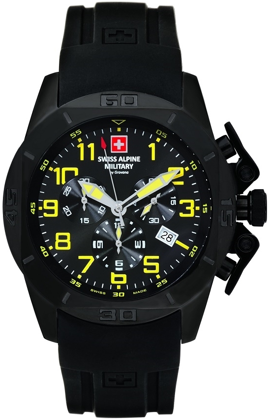 Swiss Alpine Military Herrklocka 7063.9874 Tornado Chrono Svart/Plast - Swiss Alpine Military