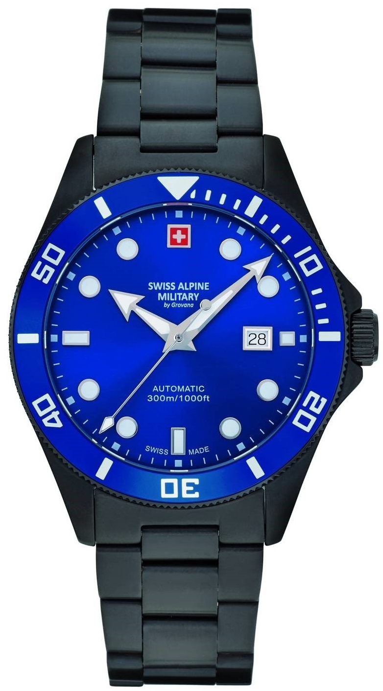 Swiss Alpine Military Herrklocka 7095.2175 Deep Sea Diver Blå/Stål - Swiss Alpine Military