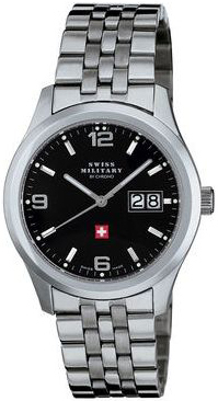 Swiss Military by Chrono Herrklocka 34004.01 Classic Svart/Stål Ø39 - Swiss Military by Chrono