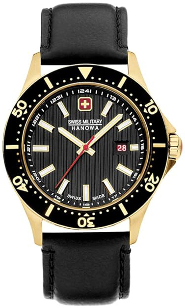 Swiss Military Hanowa Herrklocka SMWGB2100611 Flagship X Svart/Läder - Swiss Military Hanowa