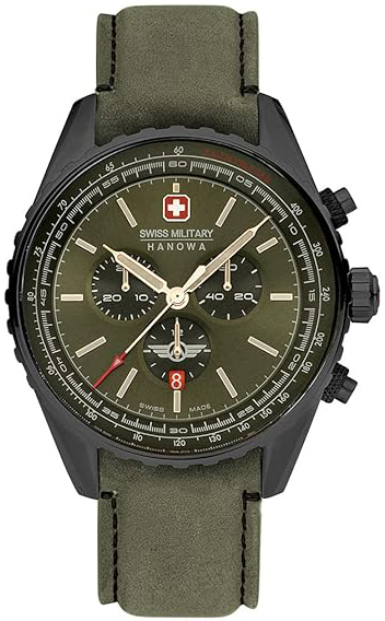 Swiss Military Hanowa Herrklocka SMWGC0000340 Afterburn Grön/Läder - Swiss Military Hanowa