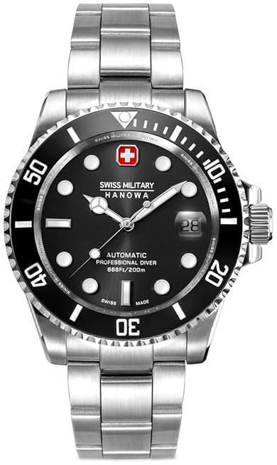 Swiss Military Hanowa Herrklocka SMWGL0006301 Sealord Svart/St&aring;l