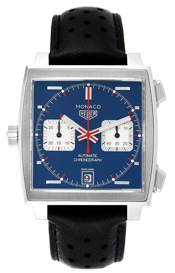 TAG Heuer Herrklocka CAW211P.FC6356 Monaco Blå/Läder - TAG Heuer