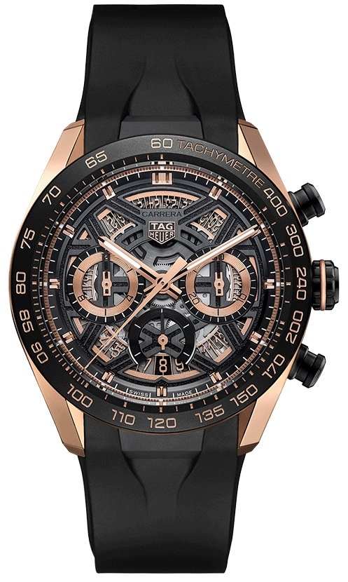 TAG Heuer Herrklocka CBU2050.FT6273 Carrera Svart/Gummi Ø44 mm - TAG Heuer