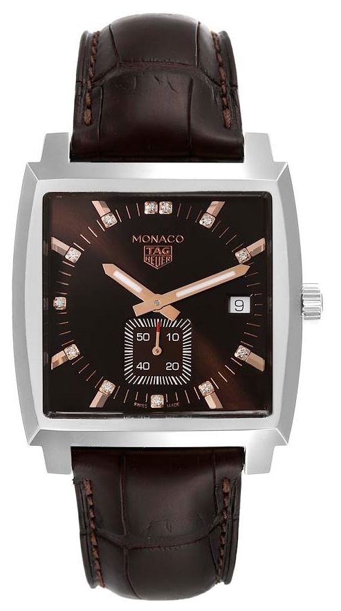 TAG Heuer Damklocka WAW131E.FC6420 Monaco Brun/Läder - TAG Heuer