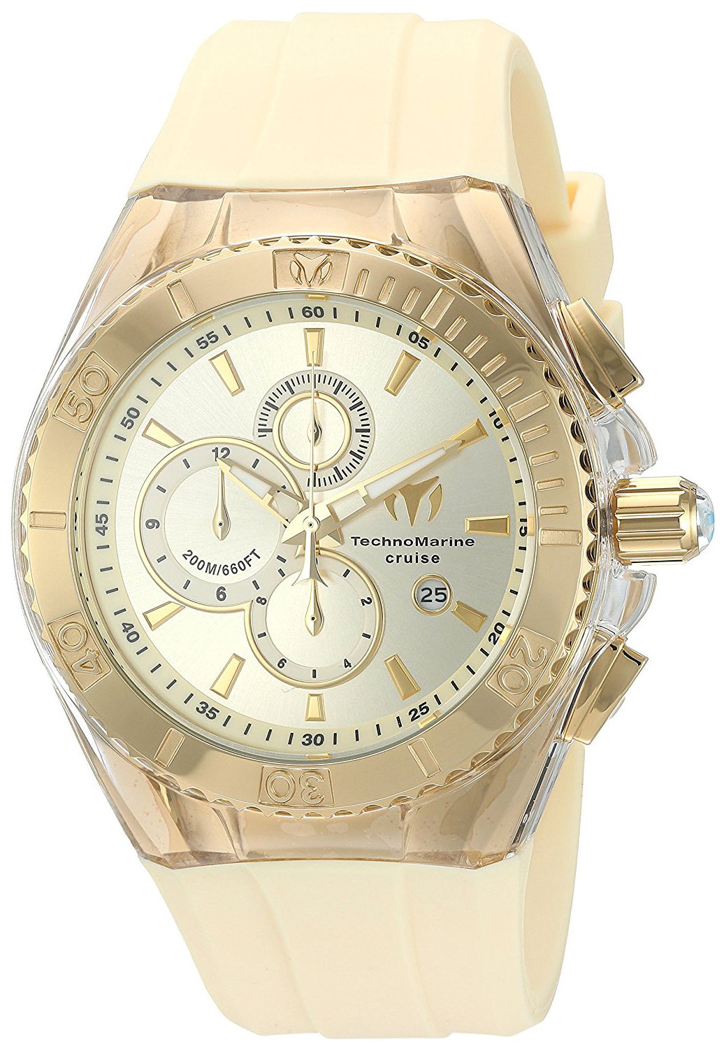 Technomarine Herrklocka TM-115216 Cruise Star Guld/Gummi Ø44 mm