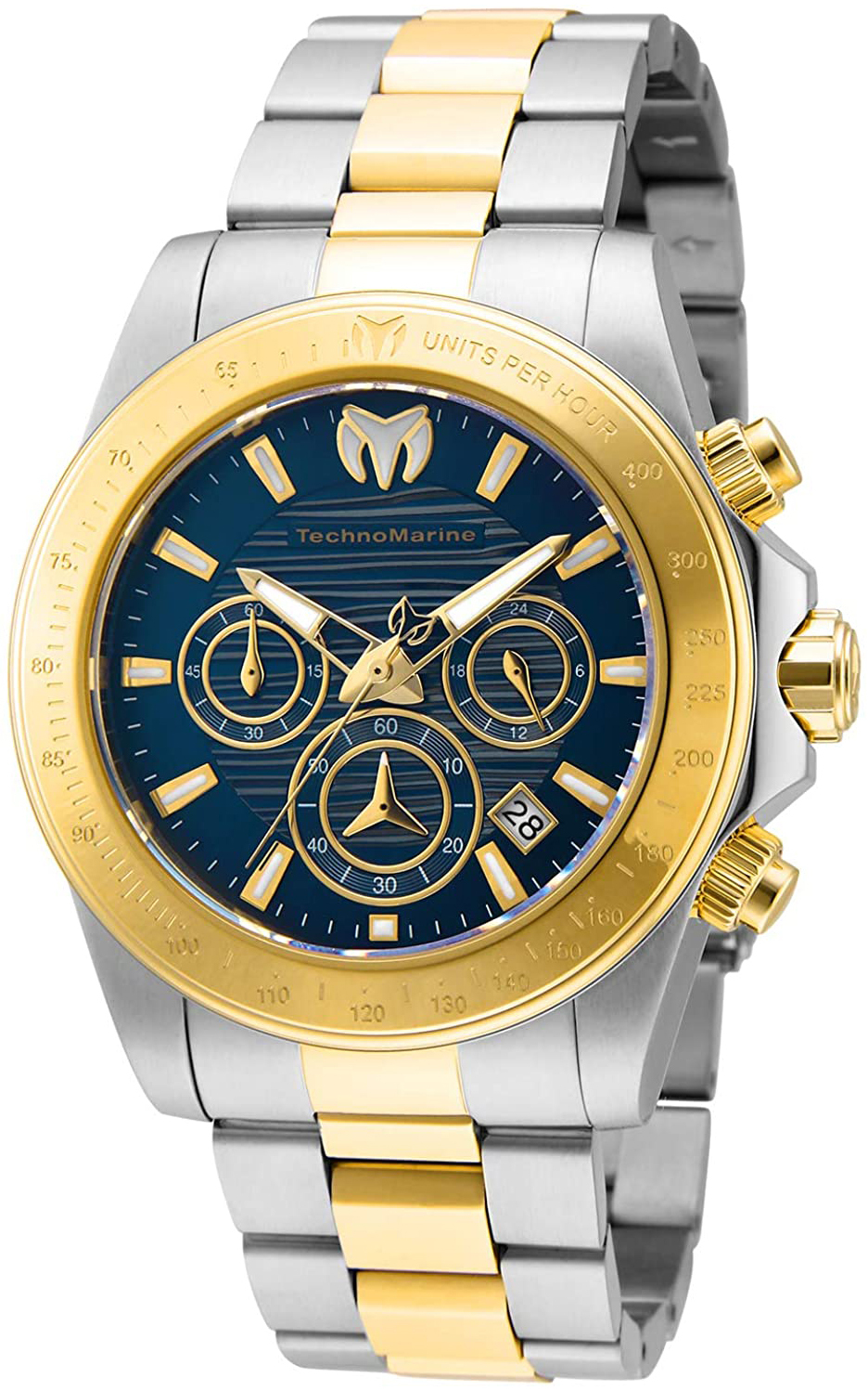 Technomarine Herrklocka TM-219003 Blå/Gulguldtonat stål Ø42 mm