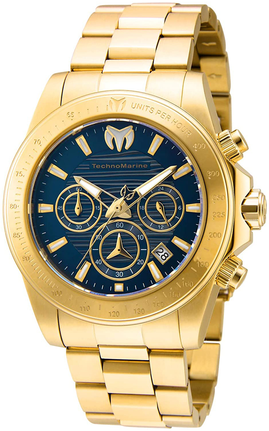Technomarine Herrklocka TM-219006 Blå/Gulguldtonat stål Ø42 mm